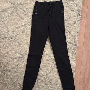 JBrand high-waisted black jeggings
